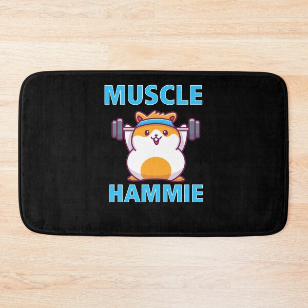 Item preview, Funny Cute Hamster Nom Nom Muscle Hammie Fitness Workout Gym. designed and sold by danyc88.