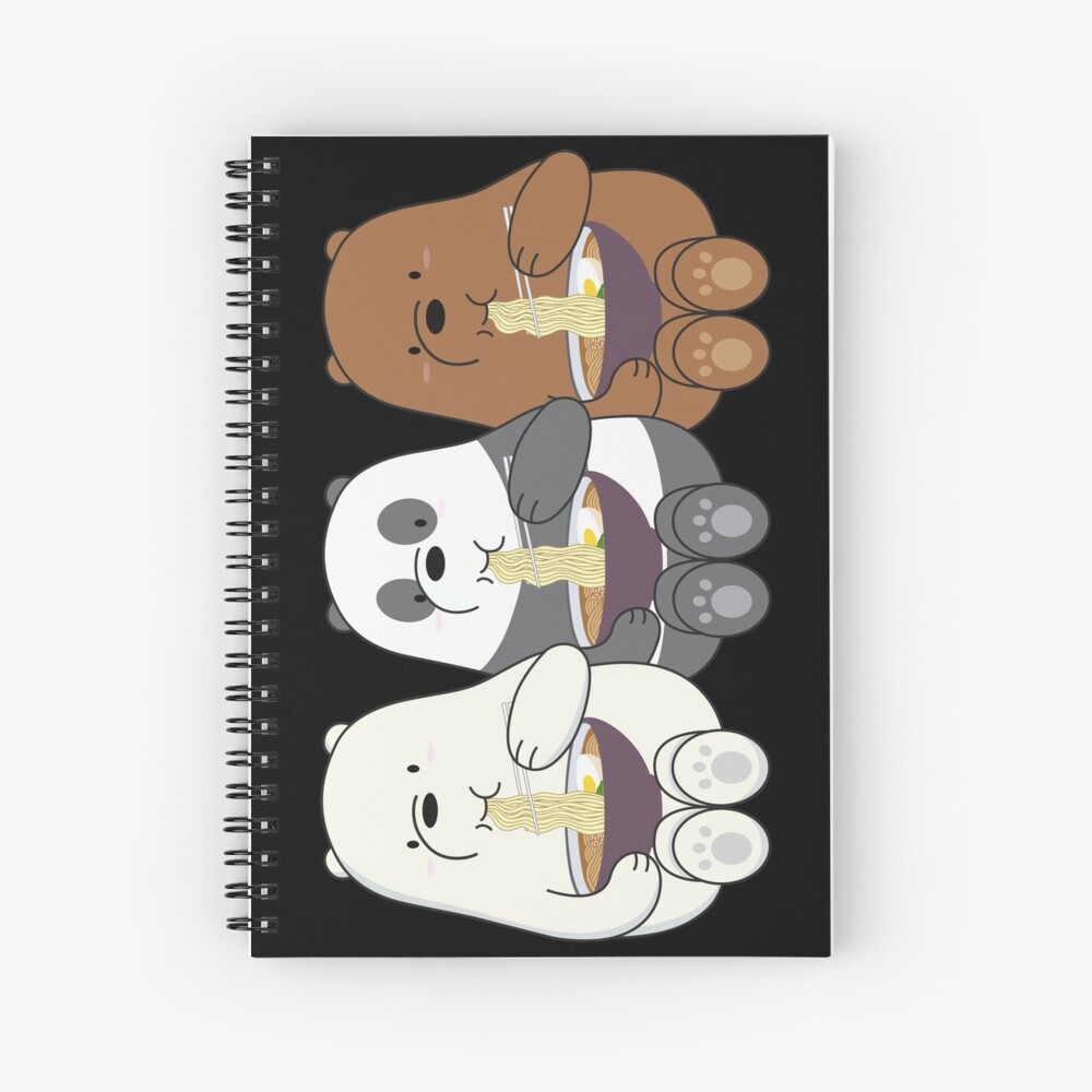  We  Bare  Bears  Spiral Notebook  by plushism Redbubble