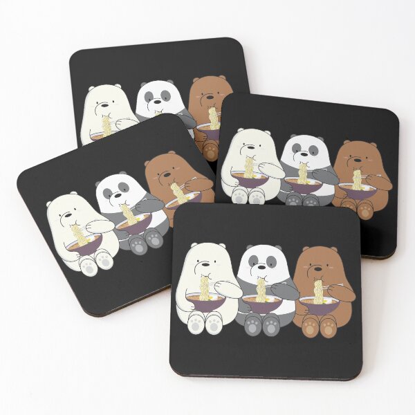 We Bare Bears Coasters (Set of 4)