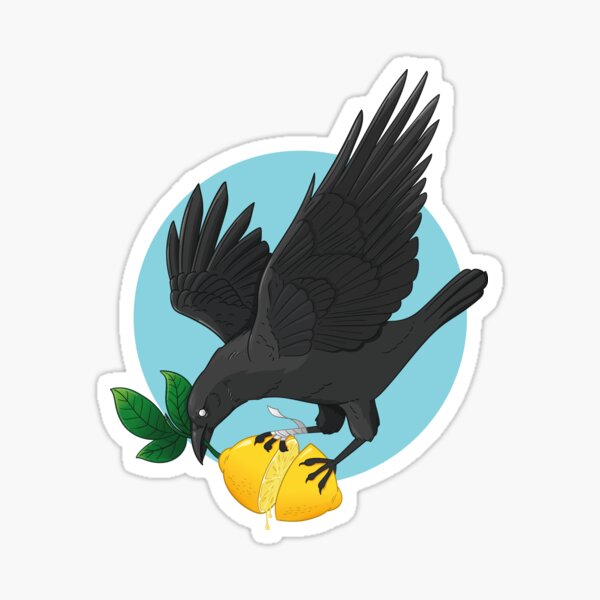 Lemon crow Sticker
