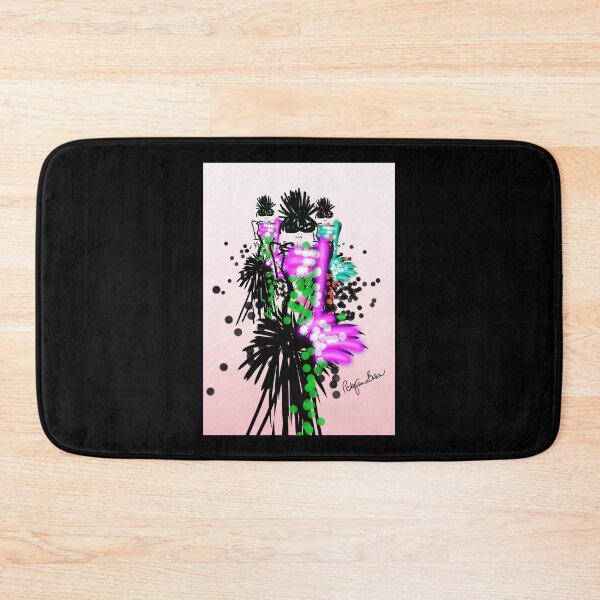 Item preview, Fashion illustration of models in pink and turquoise dresses, catwalk ready designed and sold by PetaJaneDesigns.