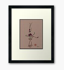 Life - Sumi e Ikebana Zen drawing Framed Print