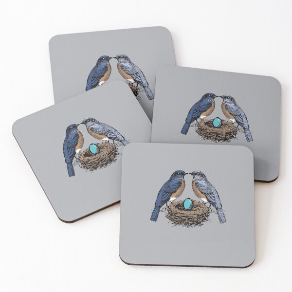 Item preview, Bluebirds Nesting, Birder Gift For Nature Lovers designed and sold by VintageMashup.
