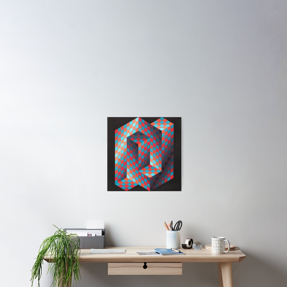 Op Art #OpArt Optical Art #OpticalArt Optical Illusions #OpticalIllusions #Illusion Poster