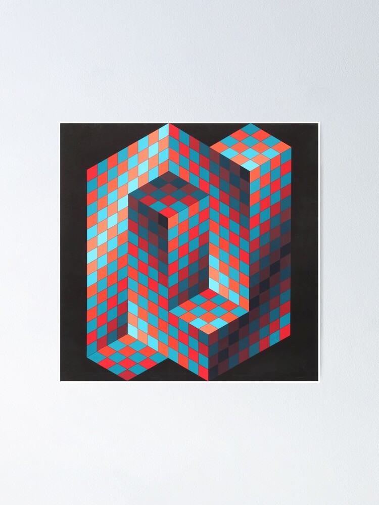 Alternate view of Op Art #OpArt Optical Art #OpticalArt Optical Illusions #OpticalIllusions #Illusion Poster