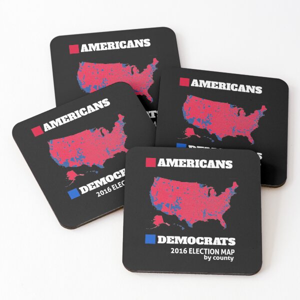 Item preview, 2016 Election Results Map By County | Dark Apparel designed and sold by JWprints.