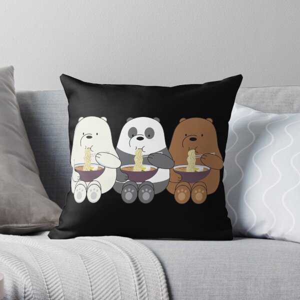 We Bare Bears Throw Pillow