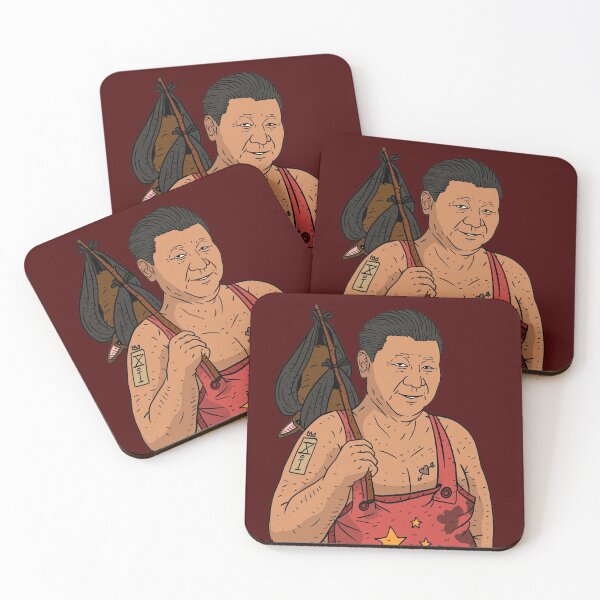 Item preview, xi jinping, the chinese leader, cooking up bats. a cartoon about press freedom. designed and sold by JJadx.