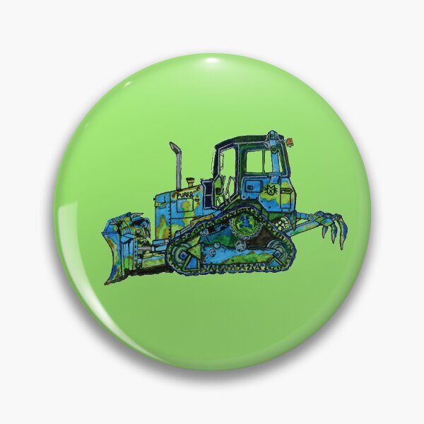 Artikelvorschau, Aquarell Bulldozer / Kompaktlader entworfen und verkauft von bslatecreations.