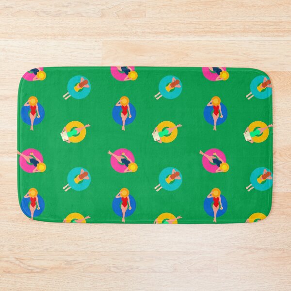 Item preview, Pool Party Girls on Floater Green Pattern  designed and sold by FriendsList.