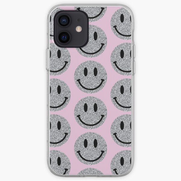 glitter smiley face iPhone Soft Case