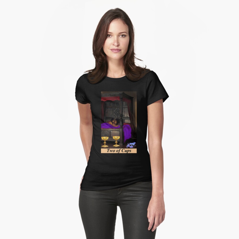 TWO OF CUPS Fitted T-Shirt