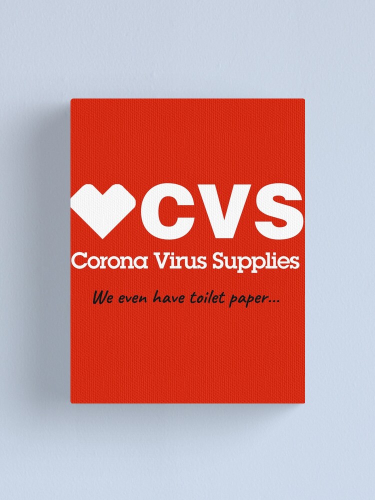 "CVS Corona Virus Supplies COVID19 Fundraiser" Canvas Print for