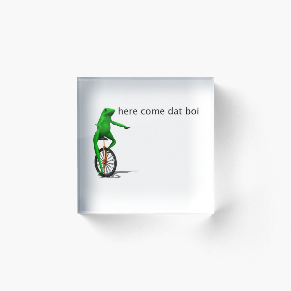 Here Come Dat Boi Meme Art Board Print By James Heath Redbubble - here come dat boi roblox hidden skin