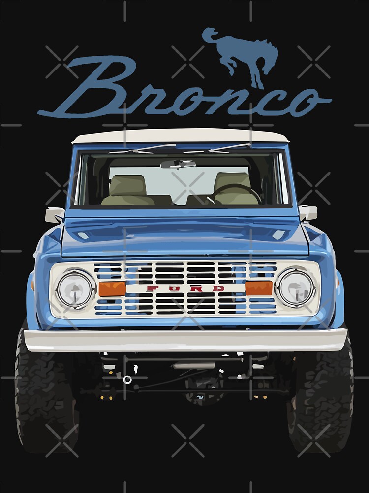 Disover 1975 Blue Ford Bronco