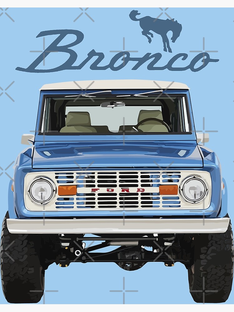 Thumbnail 3 of 3, Poster, 1975 Blue Ford Bronco designed and sold by FromThe8Tees.