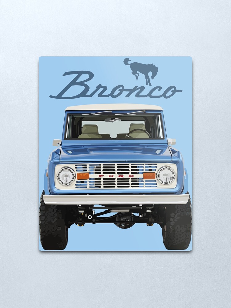 Alternate view of 1975 Blue Ford Bronco Metal Print
