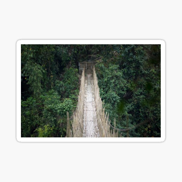 Item preview, Bamboo Suspension bridge Tropical Jungle Arunachal Pradesh India designed and sold by worldways.