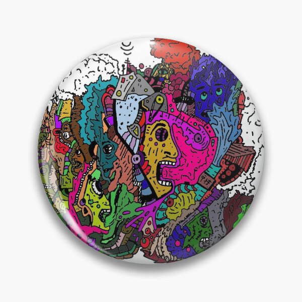 Screams: Color Psychedelic Pin