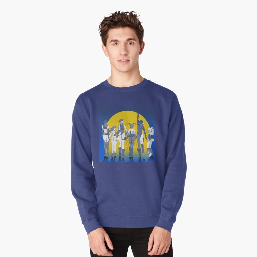 Walking Silhouettes Pullover Sweatshirt