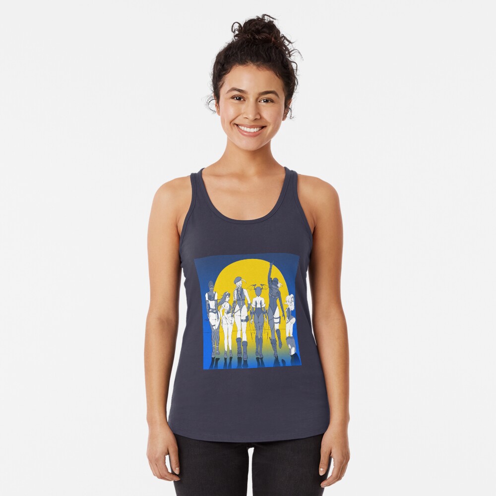 Walking Silhouettes Racerback Tank Top