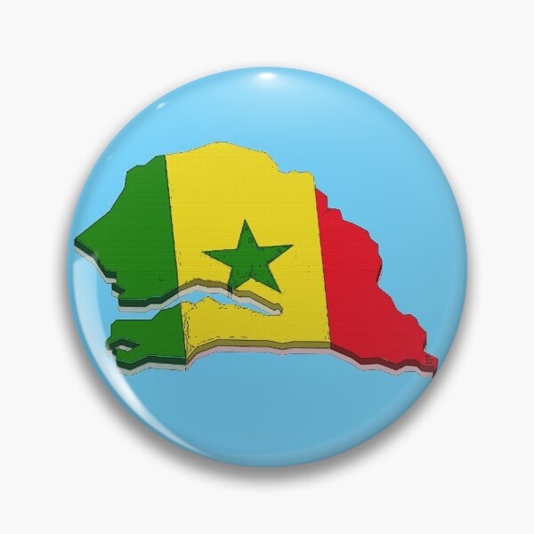 Item preview, Senegal Map With Senegalese Flag designed and sold by Havocgirl.