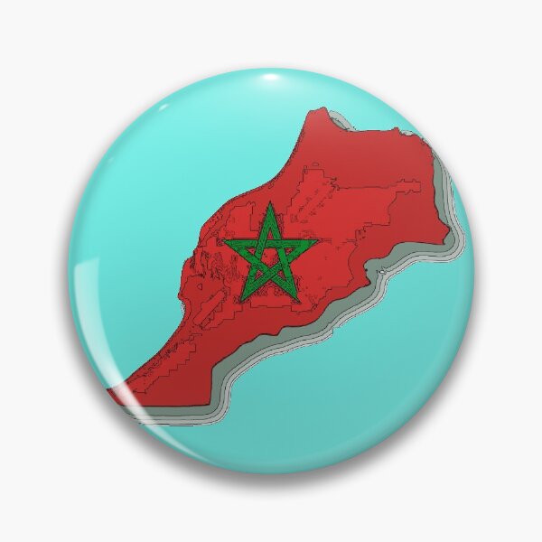 Item preview, Morocco Map With Moroccan Flag designed and sold by Havocgirl.