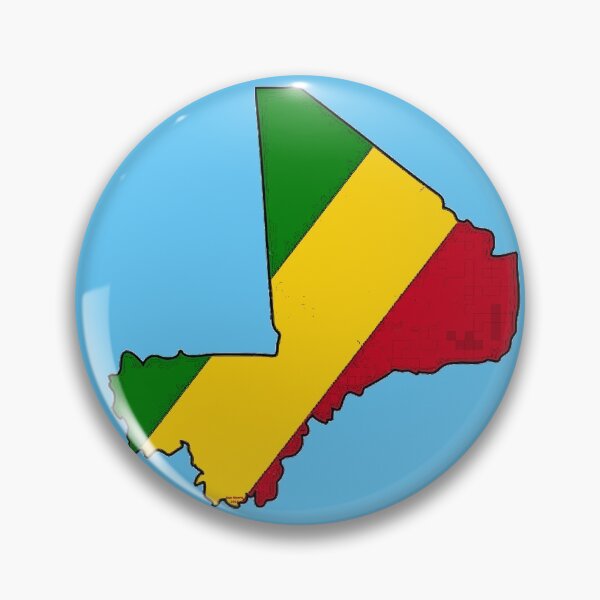 Item preview, Mali Map With Malian Flag designed and sold by Havocgirl.