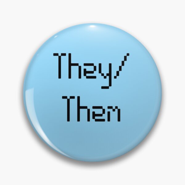 Item preview, They/Them Blue Pronoun  designed and sold by Sikorae.