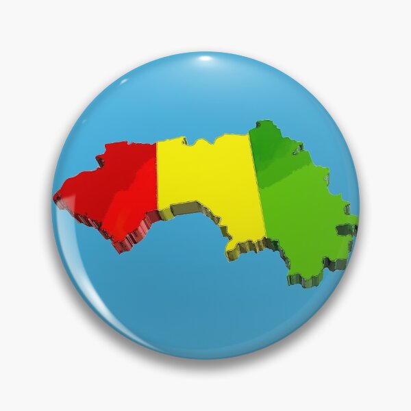 Item preview, Guinea Map With Guinean Flag designed and sold by Havocgirl.