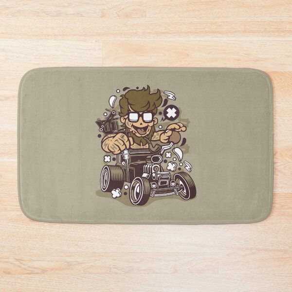 Item preview, Hipster Hot Rod Cartoon Character - fun art design illustration designed and sold by Nickelparis.