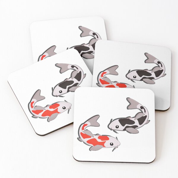 Item preview, Red & Black Koi Fish designed and sold by Happy Puppy Print On Demand.