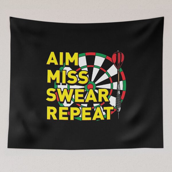 Item preview, Aim Miss Swear Repeat - Funny Darts  designed and sold by casestees.