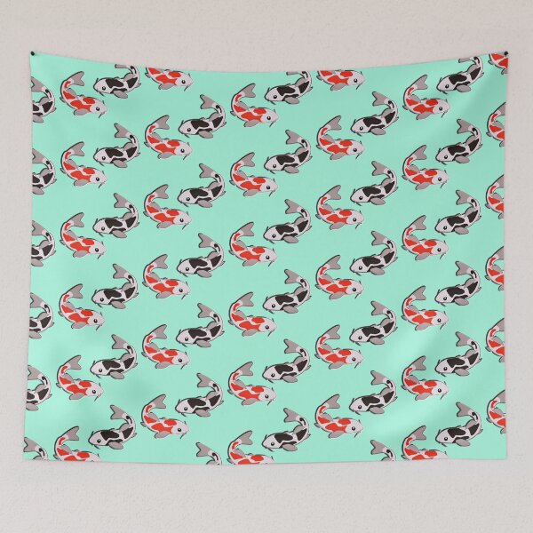 Item preview, Red & Black Koi Fish designed and sold by Happy Puppy Print On Demand.