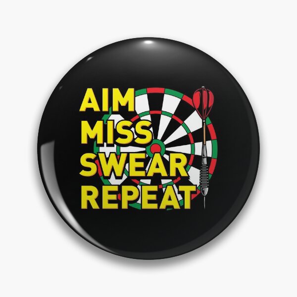 Item preview, Aim Miss Swear Repeat - Funny Darts  designed and sold by casestees.