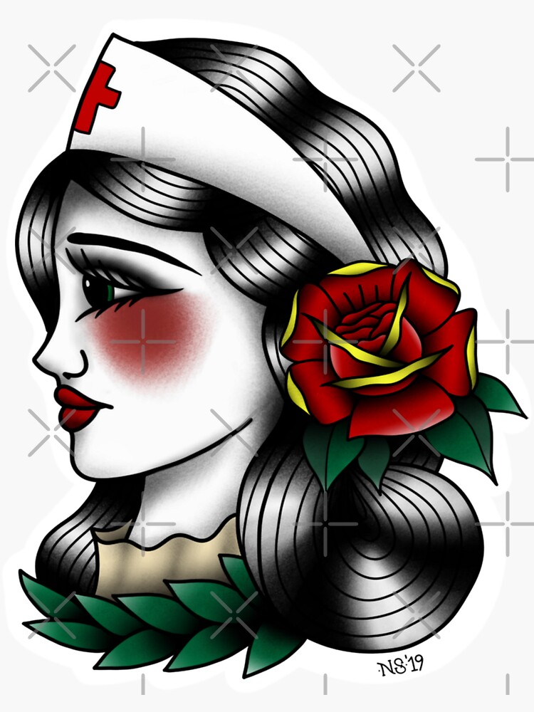 Illustrated Gentleman — Nurse details #traditional #tattoo #nurse #black