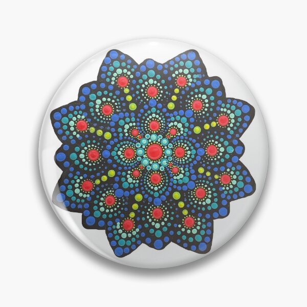 Item preview, Blue Mandala Dot Painting designed and sold by geekspeakjunk.