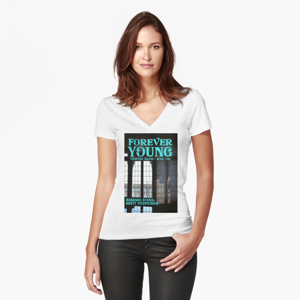 Item preview, Fitted V-Neck T-Shirt designed and sold by moonbug.