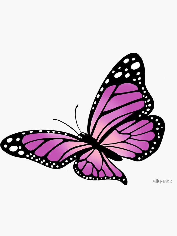 Lavender Butterfly Sticker