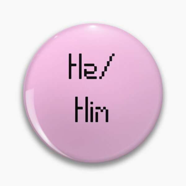 Item preview, He/Him Patel Pink Pronoun designed and sold by Sikorae.