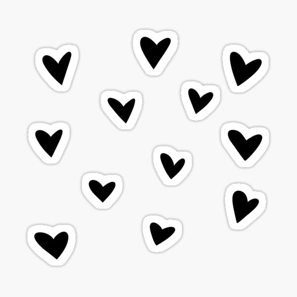 Doodle Hearts Motivational Stickers