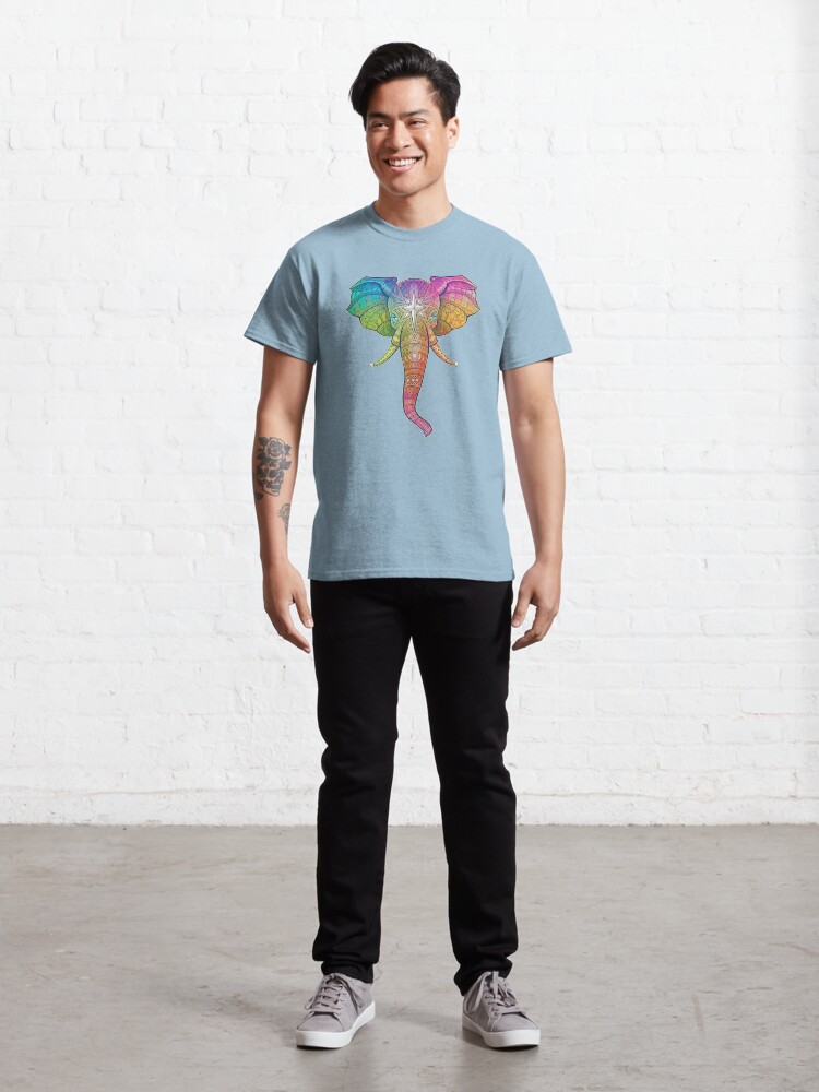 Alternate view of Elephant Tattoo Colorful Classic T-Shirt