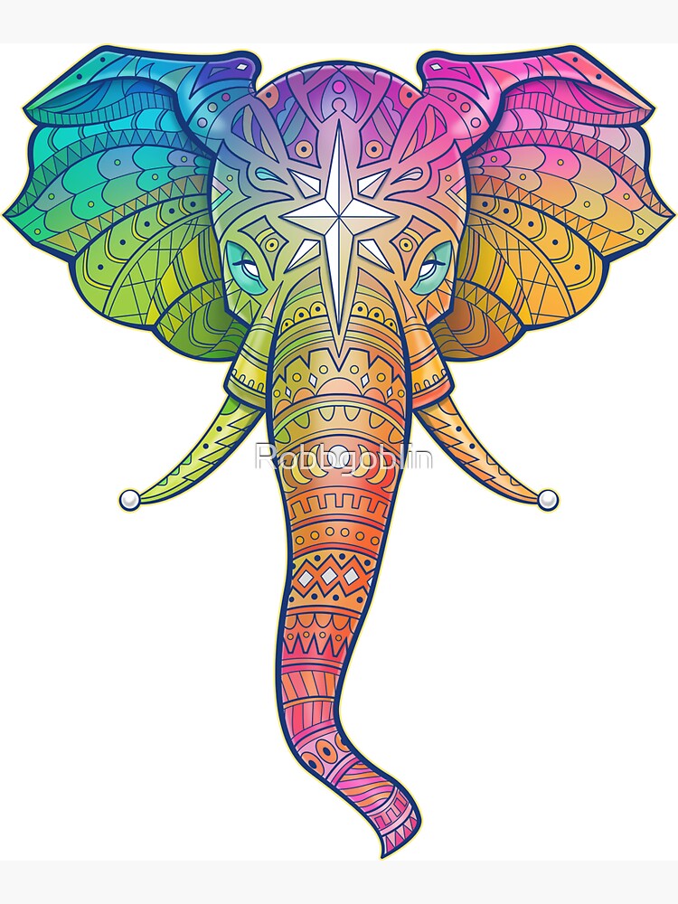 Old School Indian Elephant Head Tattoo Design – Tattoos Wizard Designs
