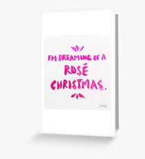 Rosé Weihnachten Grußkarte