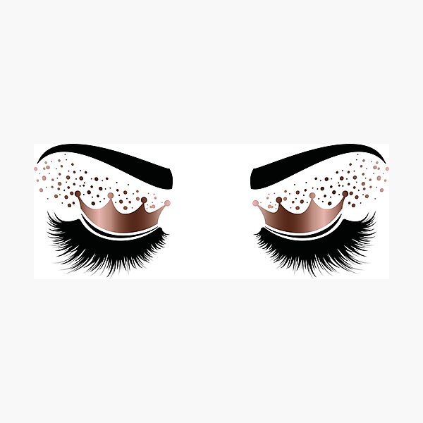 Download Wink Eye With Crown Lash Queen Photographic Print By Savanamms6 Redbubble