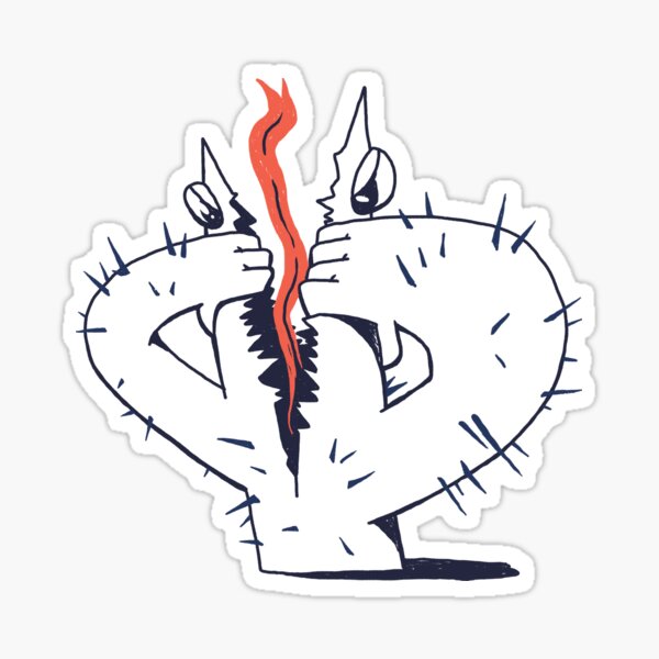 Letter Ф splitting Sticker