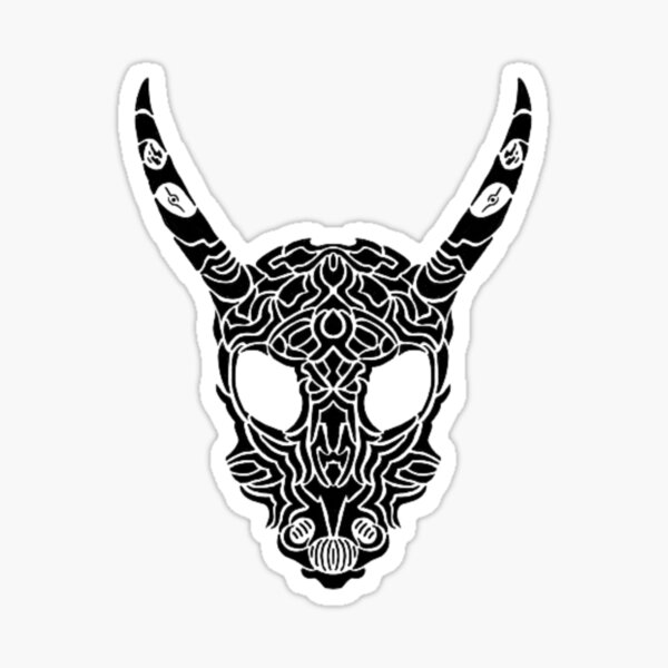 Tribal Skull Outline Sticker For Sale By Yverena Redbubble   St,small,507x507 Pad,600x600,f8f8f8 