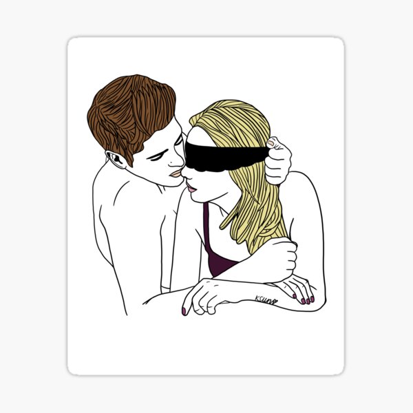 Blindfolded woman Sticker for Sale by artwork-ty