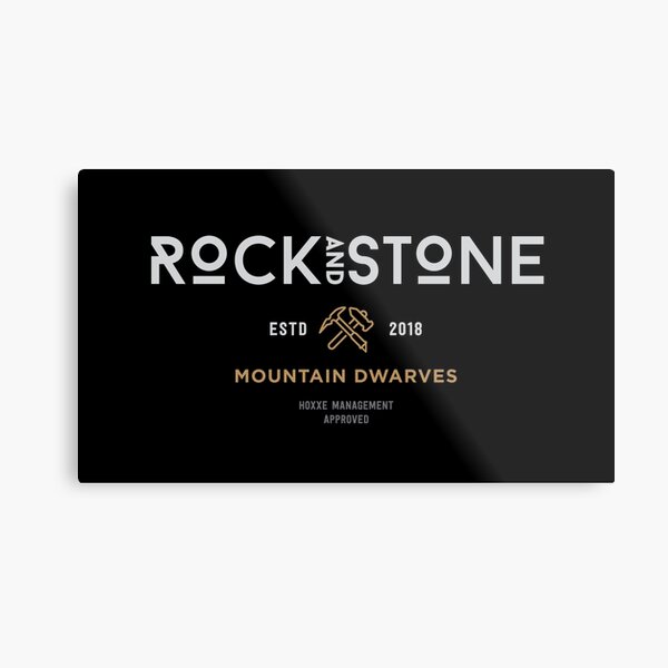 Deep Rock Galactic Rock and Stone White Metal Print
