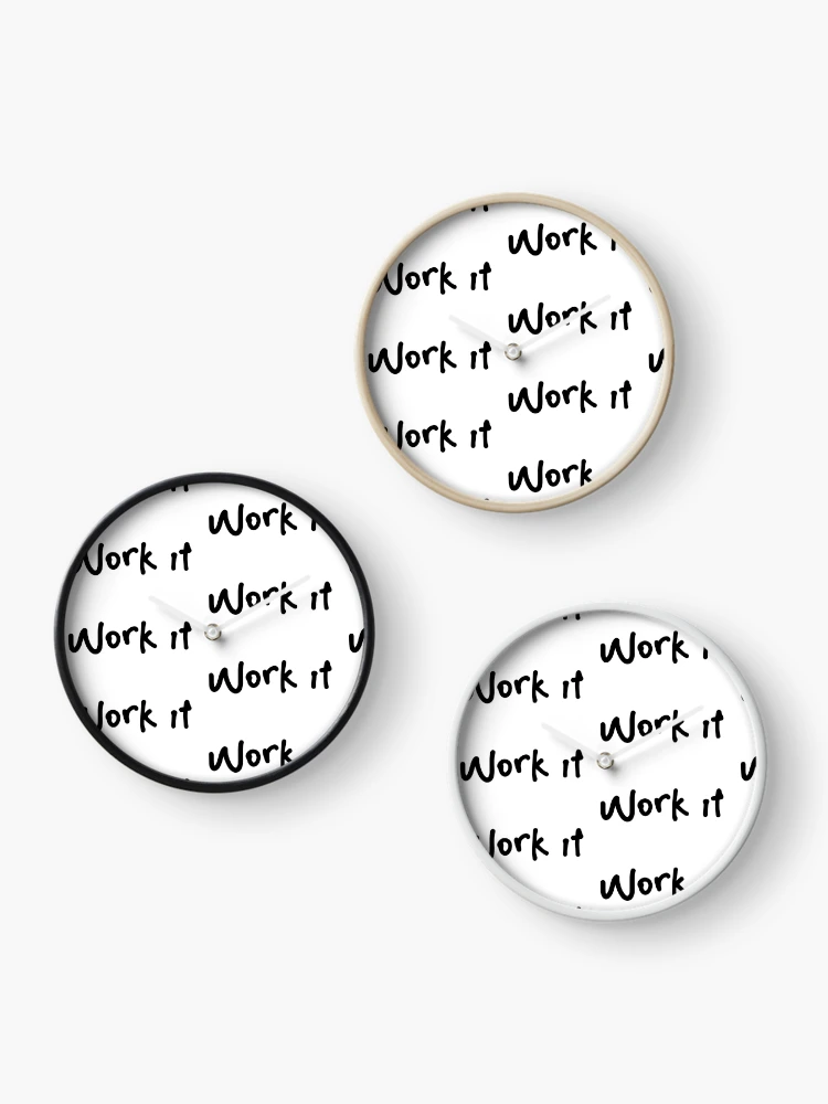 Thumbnail 3 of 4, Clock, Work it designed and sold by Textbubble.